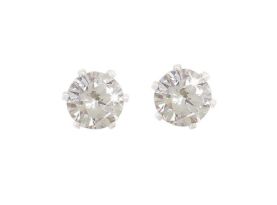 Tipperary Crystal Silver Stud Earrings Clear Stone 4mm